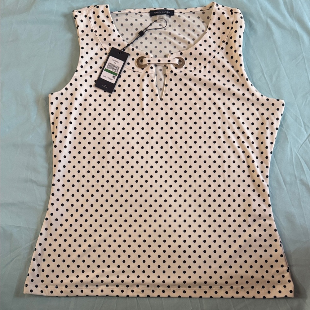 Polka Dot Sleeveless Top